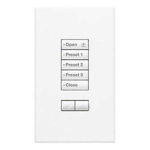 62 QSWS2-5BRLN-WH Non-Insert 5 Button Keypad With Raise/Lower 24-Volt DC 2.17-Inch x 2.75-Inch x 3.74-Inch