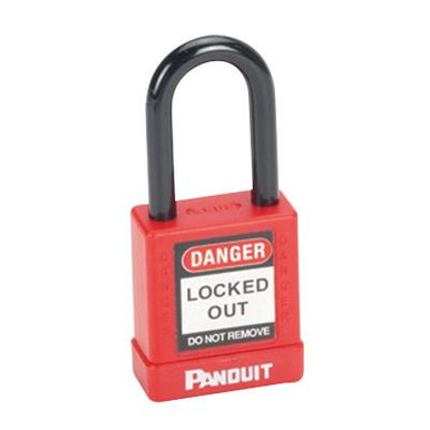 Panduit PSL-8 Master Keyed Vinyl Covered Aluminum Non-Conductive Lockout Padlock 0.26-Inch Dia Shackle