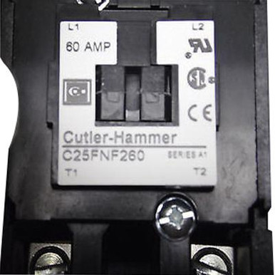 64 C25FNF260A 2-Pole Open Type Non-Reversing Definite Purpose Control Contactor 60-Amp 110 - 120-Volt AC