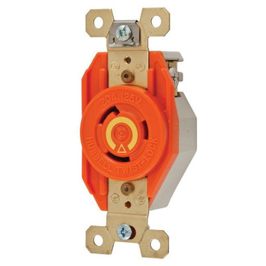 74 IG2310 Single Locking Single Locking Receptacle 2-Pole 3-Wire 20-Amp 125-Volt Twist-Lock&reg;