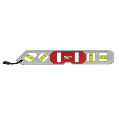 43 48-22-5009 4 Vial I-Beam Magnetic Torpedo Level 10-Inch Silver/Red