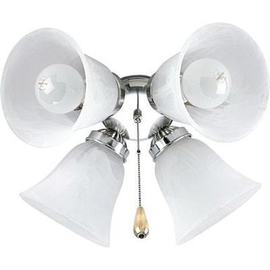 Progress Lighting P2610-09 Ceiling Fan Light Kit 4-Lamp 240-Watt Brushed Nickel AirPro