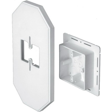 50 8091FDBL Plastic Wall/Vertical Mount All Siding Box Kit With Mega Mounting Plate 7.142-Inch x 0.78-Inch x 13.49-Inch