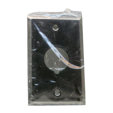 47 97364 1-Gang Standard Size Oil-Tight Pushbutton Wallplate 1-Push Button Switch Satin 403 Stainless Steel