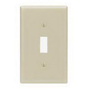 49 86001 Thermoset Device Mount Standard Size 1-Gang Wallplate 1-Toggle Switch Ivory