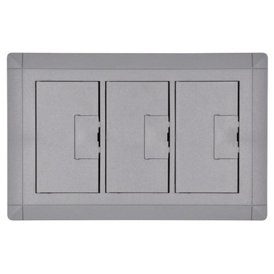 52 E9763S Thermoplastic 3-Gang Non-Metallic Open Floor Box Cover With Carpet Flange 7.13-Inch x 11.50-Inch Carlon&reg;