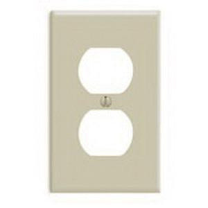 49 86003 Thermoset Device Mount Standard Size 1-Gang Duplex Receptacle Wallplate 1-Duplex Receptacle Ivory