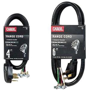 55 00606.63.01 Stranded Bare Copper SRDT Range Cord 6/2-8/2 6-ft Black