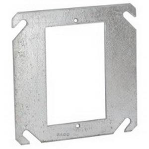 56 787 Pre-Galvanized Steel 1-Gang Flat Single Device Cover 4-Inch x 4-Inch
