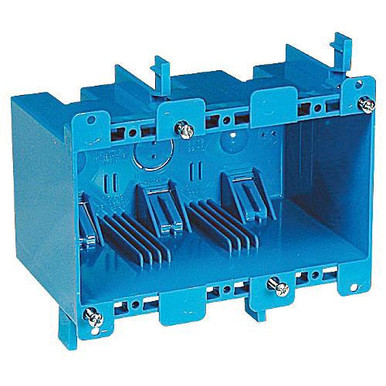 52 B355R PVC 3-Gang Outlet Box 2.790-Inch x 5.720-Inch x 3.690-Inch 55-Cubic-Inch Carlon&reg;