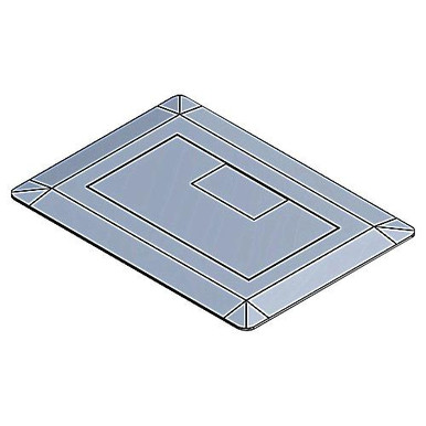 52 E9761S Thermoplastic 1-Gang Non-Metallic Open Floor Box Cover With Carpet Flange 7.13-Inch x 5-Inch Carlon&reg;