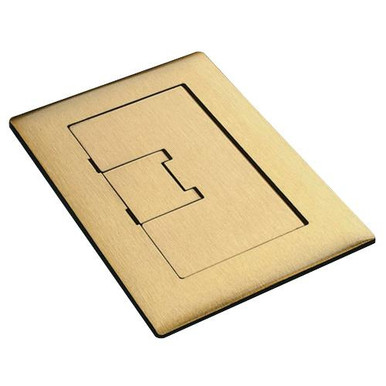 52 E9761BR Light Lacquer Brass 1-Gang Floor Box Cover 7.13-Inch x 5-Inch Carlon&reg;