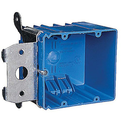 52 B234ADJ PVC 2-Gang Non-Metallic New Work Outlet Box 4-Inch x 3-5/8-Inch x 3-Inch 34-Cubic-Inch Carlon&reg;