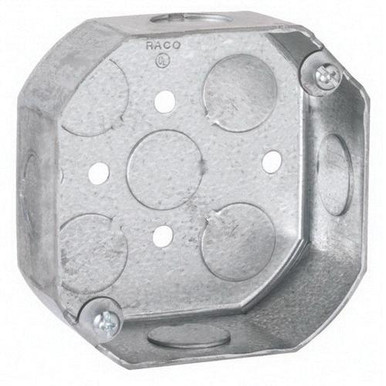 56 167 Pre-Galvanized Steel Deep Octagon Box 4-Inch x 4-Inch x 2-1/8-Inch 21.5-Cubic-Inch