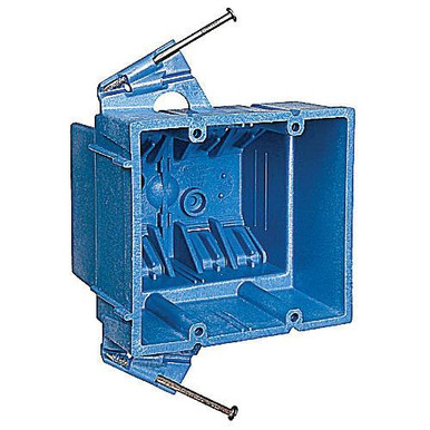 52 BH235A PVC 2-Gang Outlet Box 2.110-Inch x 3.550-Inch x 3.5-Inch 35-Cubic-Inch Carlon&reg; SuperBlue