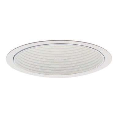 Lightolier 1005WH 5-Inch Step Baffle Down Light Reflector Trim Round White LyteCaster