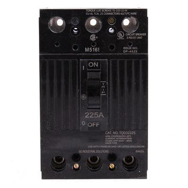53 TQD32225 Bolt-On Mount Type TQD Molded Case Circuit Breaker 3-Pole 225-Amp 240-Volt AC