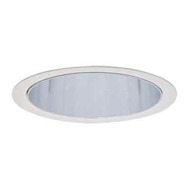 Lightolier 1113WH 6-3/4-Inch Down Light Cone Reflector Trim Round Matte White LyteCaster