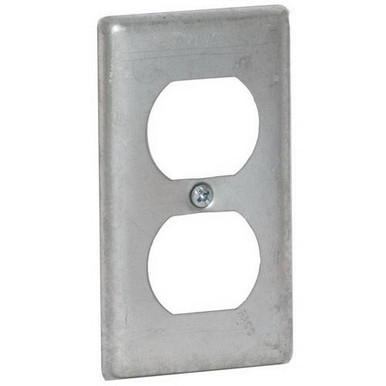 56 864 Galvanized Sheet Steel 1-Gang Flat Handy Box Cover 2-5/16-Inch x 0.130-Inch x 4-3/16-Inch