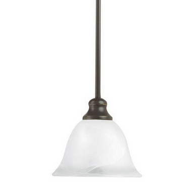 Sea Gull Lighting 61940-782 1-Light Mini Pendant Fixture 100-Watt 120-Volt Heirloom Bronze Windgate