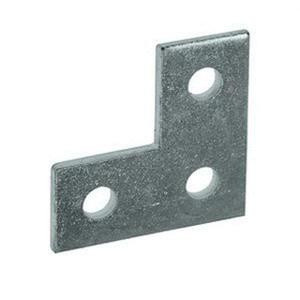 Power Strut PS-718-EG Electrogalvanized Steel 3-Hole Flat Angle Plate