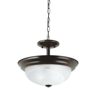 Sea Gull Lighting 77950-782 2-Light Convertible Pendant Fixture 100-Watt 120-Volt Heirloom Bronze Windgate