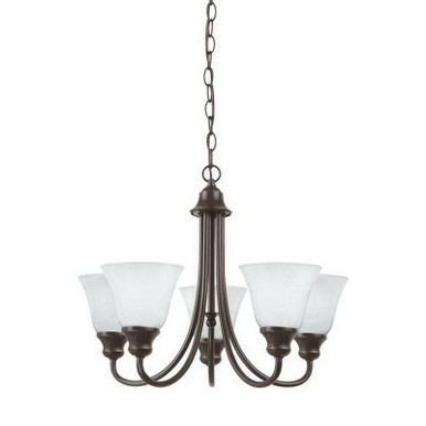 Sea Gull Lighting 35940-782 5-Light 1-Tier Chandelier 120-Volt Heirloom Bronze Windgate