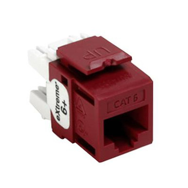49 61110-RR6 8P8C UTP Category 6 Jack Dark Red Extreme&reg; QuickPort&reg;