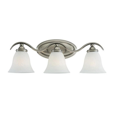 Sea Gull Lighting 44361-965 3-Light Traditional Bath Fixture 100-Watt 120-Volt Antique Brushed Nickel Rialto