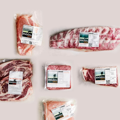 Mix packs of ground meat, steak, ribs, chicken and sausage