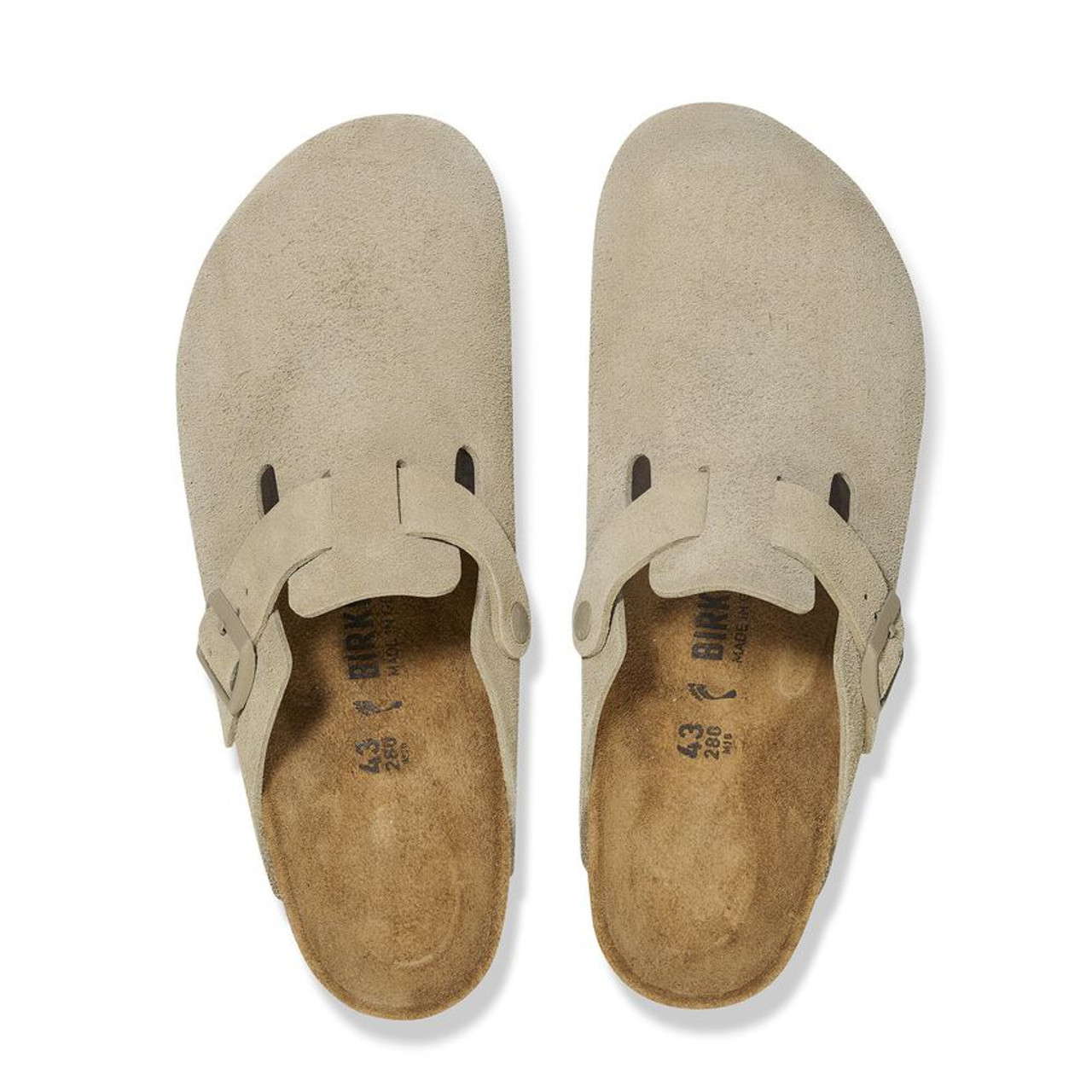 明*鉄様 BIRKENSTOCK Boston BS faded khaki 4 Birkenstock Boston Suede Faded Khaki Men's - 1025788/1025844