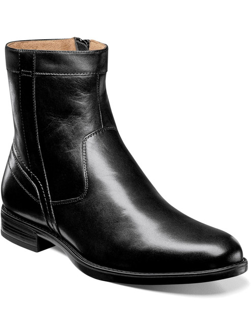 Florsheim Midtown Plain Toe Zip Boot  Black 12140-001