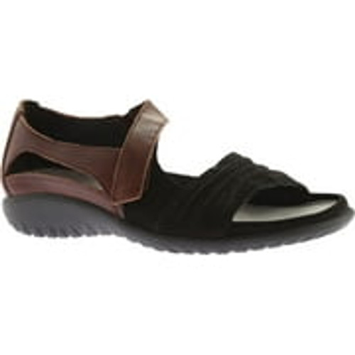 Naot Papaki Blk Velvet Nbk/Cinnamon Lth 11125-NAD