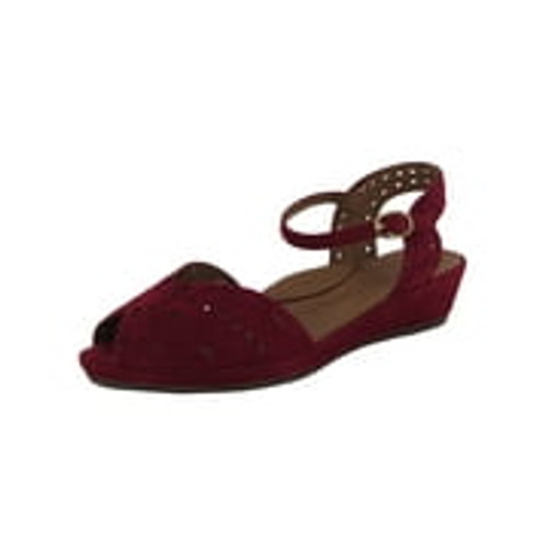 L'Amour Des Pieds Brenn Suede Scarlet