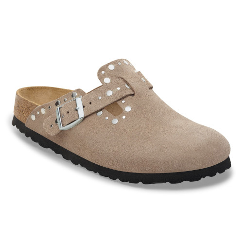 Birkenstock Boston Rivet Suede Taupe Nar 1030418