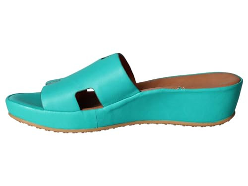 L'Amour Des Pieds Catiana Turquoise Sheep Napa