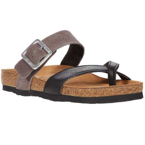 Naot Fresno Black Leather/Taupe Gray Suede 8250-NSV