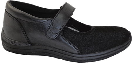 Drew Magnolia Black Leather/Stretch 14326-99