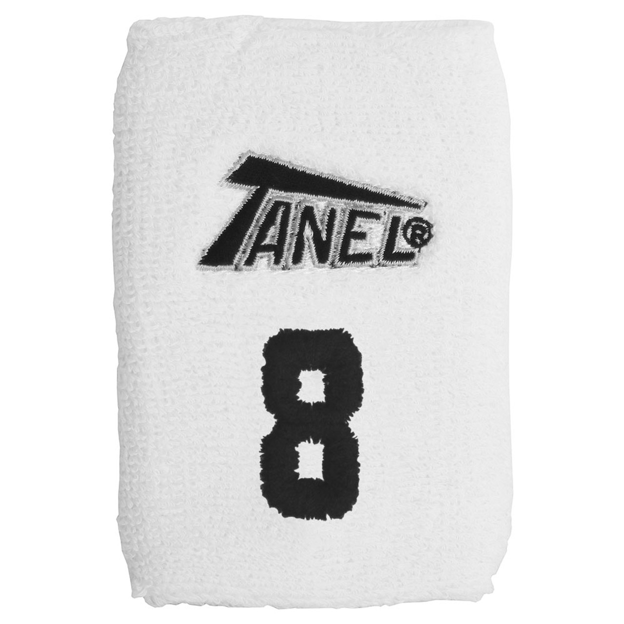 Pick Your Number Wristband Sweatband White Baseball Stitch 20 