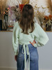 525 America Wrap Sweater Top in White Sage