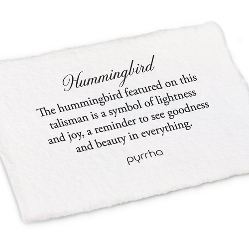 Pyrrha Hummingbird Talisman Necklace