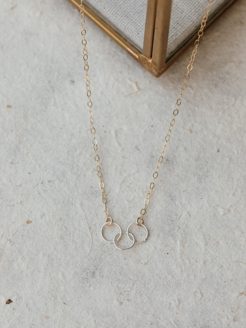 Foamy Wader Trio Triple Ring Necklace