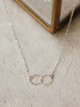 Foamy Wader Infinity Hammered Double Ring Necklace