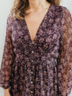 Self Contrast Gianna Sheer Buttoned Maxi Dress in Lilium Print