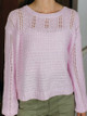 Self Contrast Elis Open Knit Sweater in Lilac Chiffon