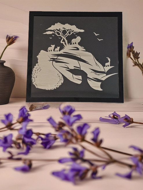 Custom Laser Engraved Black Cast Acrylic Art & Signs Custom Laser Engraved Black Cast Acrylic Art & Signs