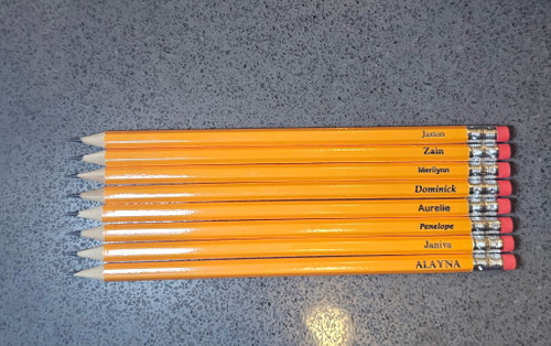 Custom Name Laser Engraved Pencils Custom Name Laser Engraved Pencils