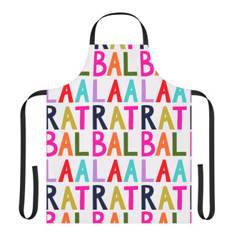 Apron, Hand Drawn Ballarat Lettering, Bright Colors