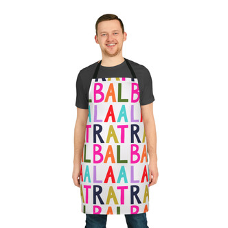 Apron, Hand Drawn Ballarat Lettering, Bright Colors
