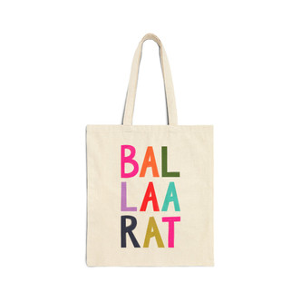 Canvas Tote Bag - Colourful Ballaarat Typography Design Canvas Tote Bag - Colourful Ballaarat Typography Design